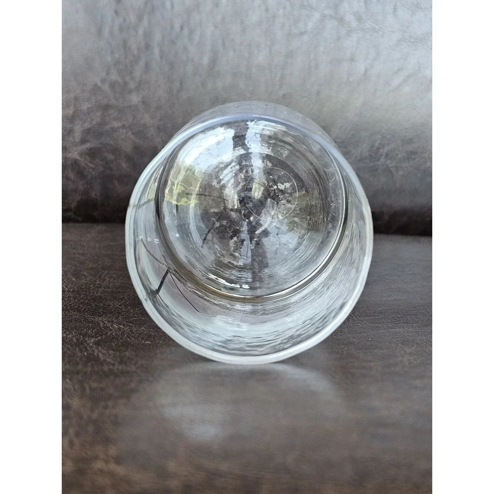 Anthropologie Abstract Watercolor Monogram Initial K Glass Tumbler Juice Cup 4.5